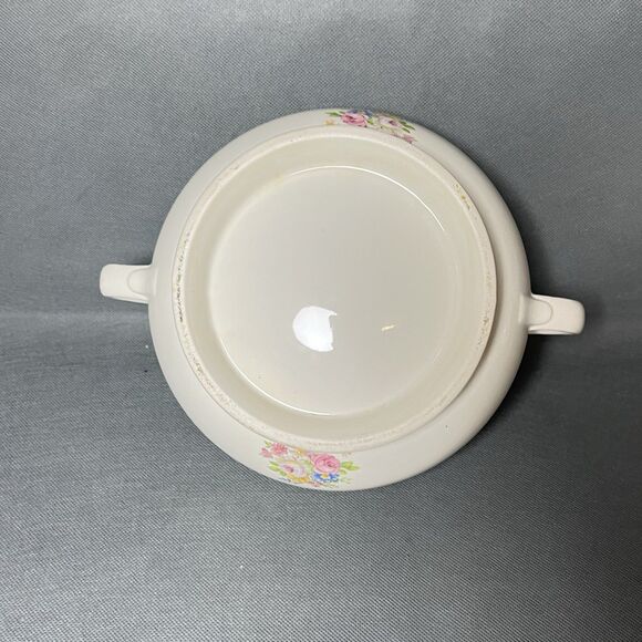 Soup Tureen Royal China Rose Glory Union Made 24 Kt Gold-Vintage 1950s - Picture 5 of 7